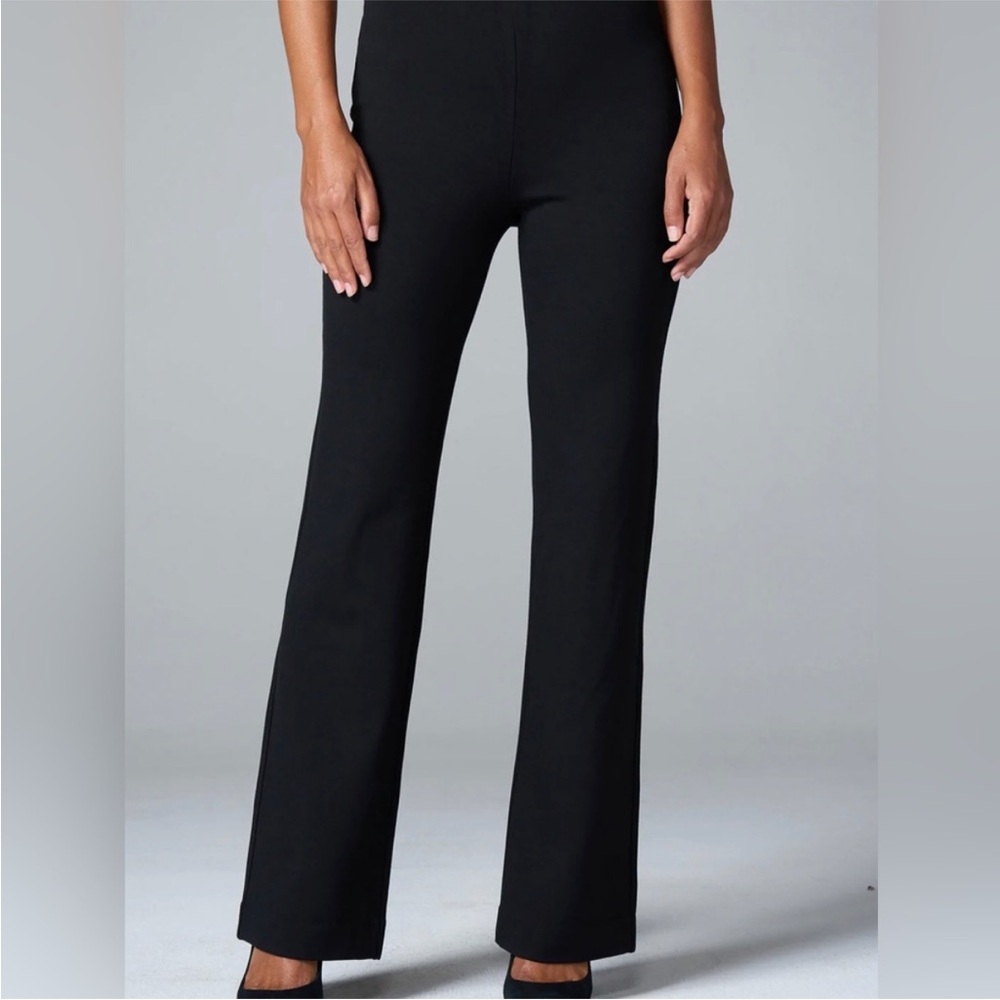 FRANNE GOLD The All Season Bootcut Black Pant Pull On Size 16 P4055-LTE NEW